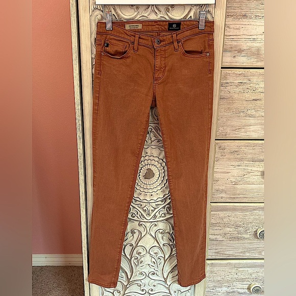 AG Adriano Goldschmied Stevie Ankle style, in a burnt orange  skinny size 26 Reg - Picture 1 of 9